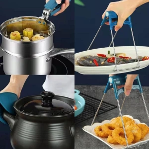 MDB 4 Parça Yanma Önleyici Mutfak Seti - Tencere Tabak Tutucu Ve Fırın Eldiveni