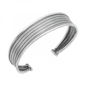 MDB 925 Ayar Gümüş Eskitme Desenli Kadın Bilezik