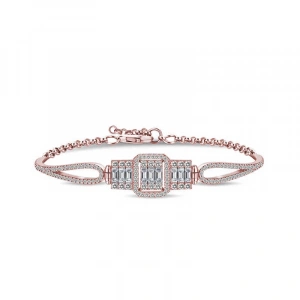 MDB ​925 Ayar Gümüş Rose Baget Bileklik