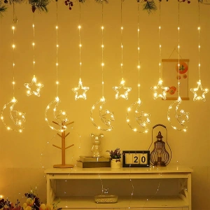 MDB Ay Yıldız Perde Led 10 Saçaklı