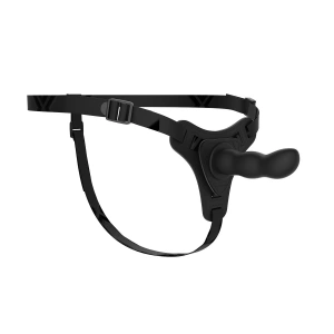 MDB Belden Bağlamalı Modern Dildo Siyah 12,5 cm