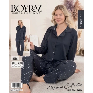 MDB Boyraz 0205 Kadın Sandy Patlı Uzun Kol Pijama Takımı