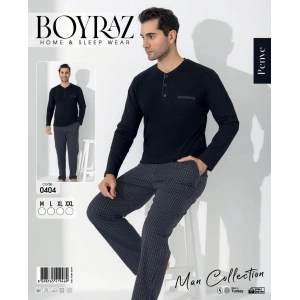 MDB Boyraz 0404 Erkek Uzun Kol Pijama Takımı
