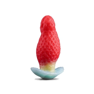 MDB Çilek Tasarımlı Silikon Anal Plug Orta – Renkli, Eğlenceli ve Konforlu Deneyim