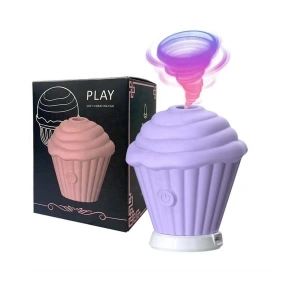 MDB Cupcake Tasarımlı 5 Modlu Şarjlı Klitoral Uyarıcı Mor