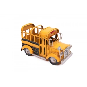 MDB Dekoratif Metal Araba Okul Otobüsü Kalemlik