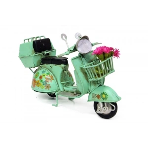 MDB Dekoratif Metal Scooter Sepetli