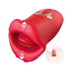 MDB Emişli Dilli Dudak Vibratör Kırmızı