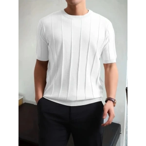 MDB Erkek Kısa Kollu Bisiklet Yaka çizgili Triko Tshirt