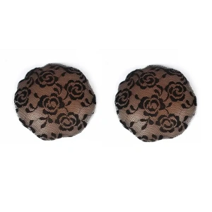 MDB Göğüs Ucu Kapatıcı Çiçek Desenli Siyah