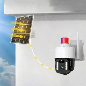 MDB Güneş Enerjili Alarmlı Çakarlı Dış Mekan Güvenlik Kamerası