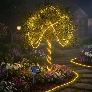 MDB Güneş Enerjili Bahçe Aydınlatma 12 Metre Hortum Kaplama S-14