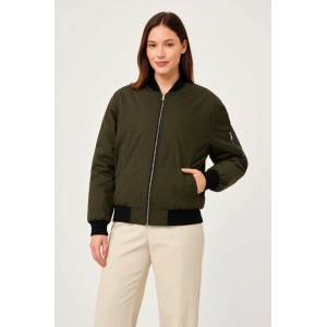 MDB Içi Astarlı Fermuarlı Bomber ont Ceket  Haki