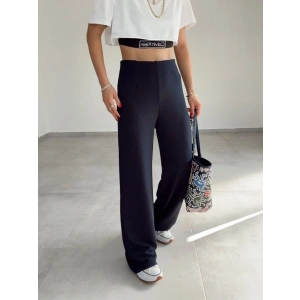 MDB Kadın Krep Kumaş Gipe Detay Palazzo Pantolon