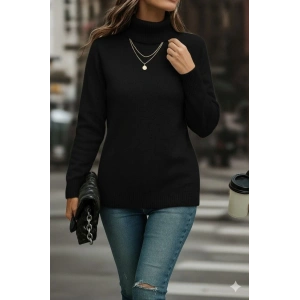 MDB Kadın Uzun Kollu Balıkçı Yaka Triko Bluz