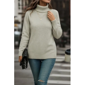 MDB Kadın Uzun Kollu Balıkçı Yaka Triko Bluz