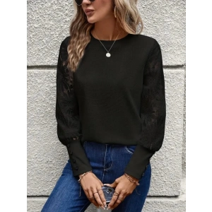 MDB Kadın Uzun Kollu Bisiklet Yaka Kolları çiçekli Waffle Bluz