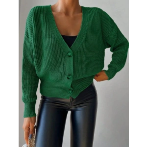 MDB Kadın Uzun Kollu Düğme Detay Triko Hırka