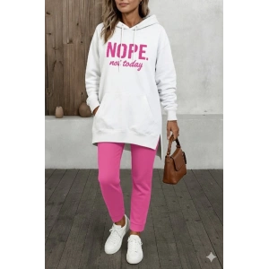 MDB Kadın Uzun Kollu Kapşonlu Bağcıklı Viskon Iki Iplik Sweat