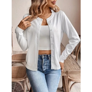 MDB Kadın Uzun Kollu önden Düğmeli Triko Ceket