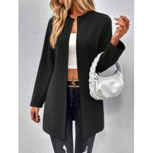 MDB Kadın Uzun Kollu önü Açık Uzun Modal Ceket