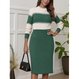 MDB Kadın Uzun Kollu Triko Etekli Takım