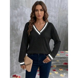 MDB Kadın Uzun Kollu V Yakalı Waffle Bluz