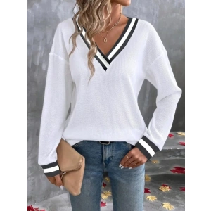 MDB Kadın Uzun Kollu V Yakalı Waffle Bluz