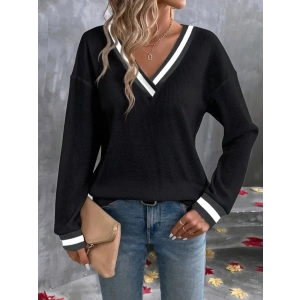 MDB Kadın Uzun Kollu V Yakalı Waffle Bluz