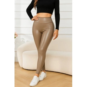 MDB Kadın Yüksek Bel Deri Tayt