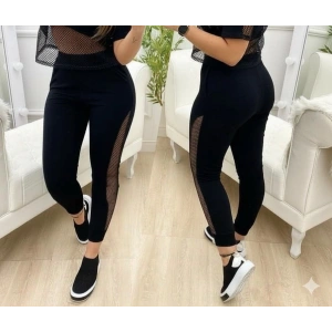 MDB Kadın Yüksek Bel File Detaylı Dar Kesim Viskon Iki Iplik Pantolon