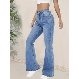 MDB Kadın Yüksek Bel İspanyol Paça Kot Pantolon