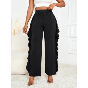 MDB Kadın Yüksek Bel Yanları Volanlı Cepli Sandy Pantolon
