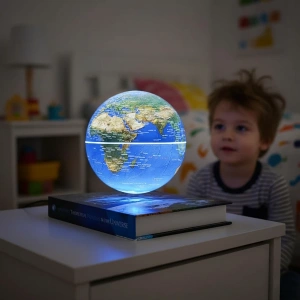 MDB Kitap Şeklinde Manyetik Dönen Işıklı Dünya Küre