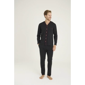 MDB Kocabey 9267 Erkek V.Yaka Boydan Düğmeli Pijama Takım