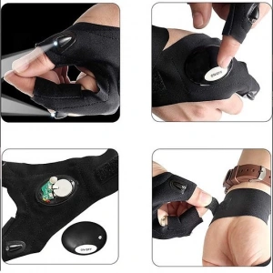 MDB Led Işıklı Eldiven LED Işıklı Tamirci Balıkçı Bisiklet Eldiveni