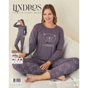 MDB Lindros 05006 Raporlu Polar Kumaş Uzun Kol Pijama Takımı