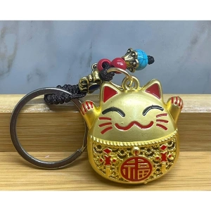 MDB Metal Şans Ve Bereket Kedisi Anahtarlık