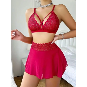 MDB Nightlight 3720 Dantel Detay Mini Etekli Takım