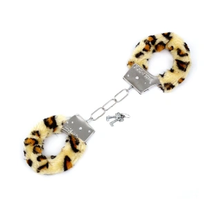 MDB Peluşlu Metal Fantezi Kelepçe Leopar