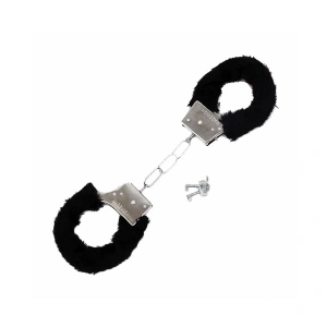 MDB Peluşlu Metal Fantezi Kelepçe Siyah