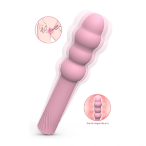 MDB S-Hande East Pear Şarjlı 9 Modlu Gourd Shape Vibratör Pembe