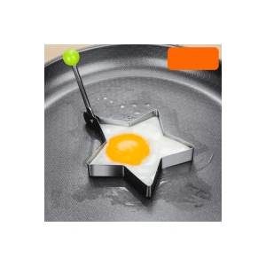 Metalik Yıldız Şeklinde Metal Omlet Yumurta ve Krep Kalıpları