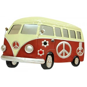 Minibüs Pano Kırmızı Vintage Dekoratif Ev Ofis Hediyelik