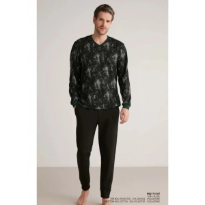 MDB Nautıca M627 Erkek Uzun Kollu V Yaka Pijama Takımı