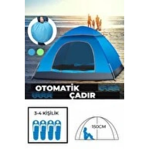 Otomatik Havada Açılan Su Geçirmez Çadır 4 Kişilik