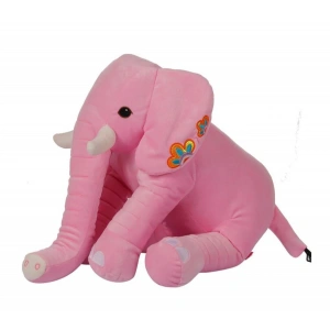 Oturan Dişli Fil 50 cm Pembe Pelüş Çocuk Oyuncak