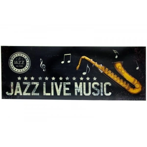 Pano Saksafon Vintage Müzik Temalı Dekoratif Hediyelik