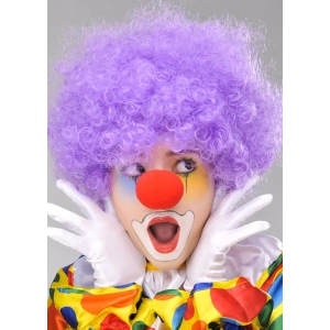 Parti Aksesuar Kıvırcık Afro Bonus Peruk Takma Saç Kırmızı Burun Seti