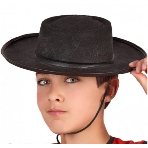 Parti Aksesuar Siyah Renk Keçe Flamenko Şapkası Çocuk Boy